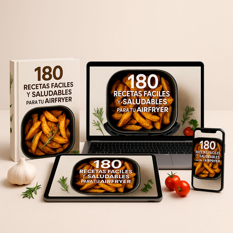 180 Recetas Faciles y Saludables para tu Airfryer